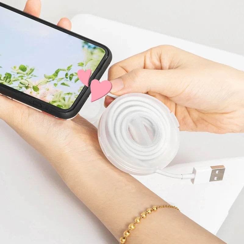 3pcs Rotatable Transparent Round Wire Winder Box Cable Management Retractable Cord Organizer Portable USB Charger Earphones Cord Zpaxo