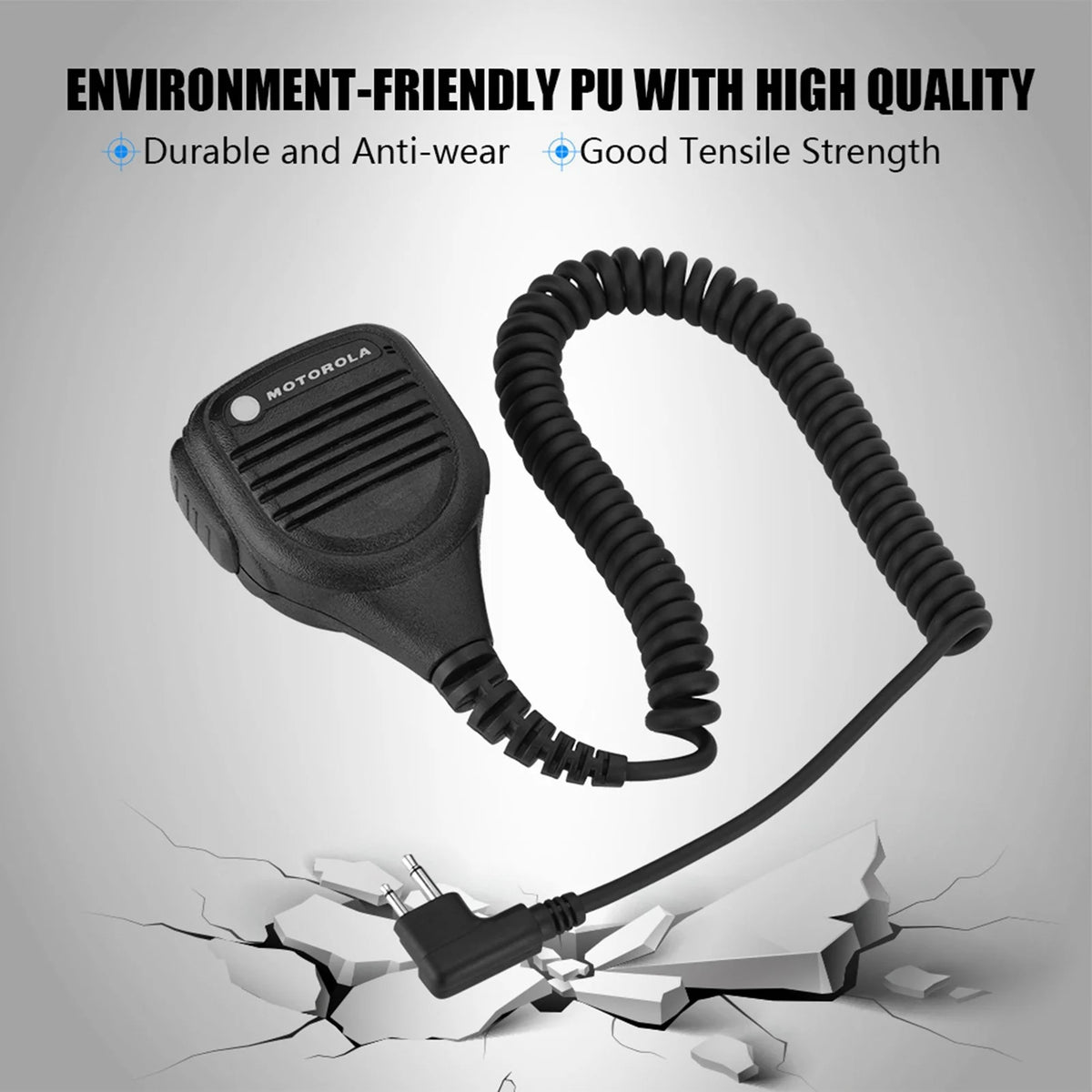 Headphone Jack Speaker Mic Walkie Talkie Radio Hand Microphone Steel Zpaxo