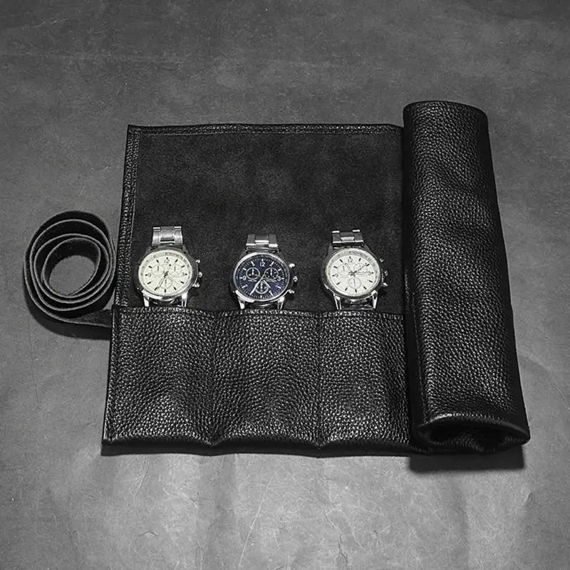 Leather Watch Roll Watches Case Storage Mechanical Timepieces Zpaxo