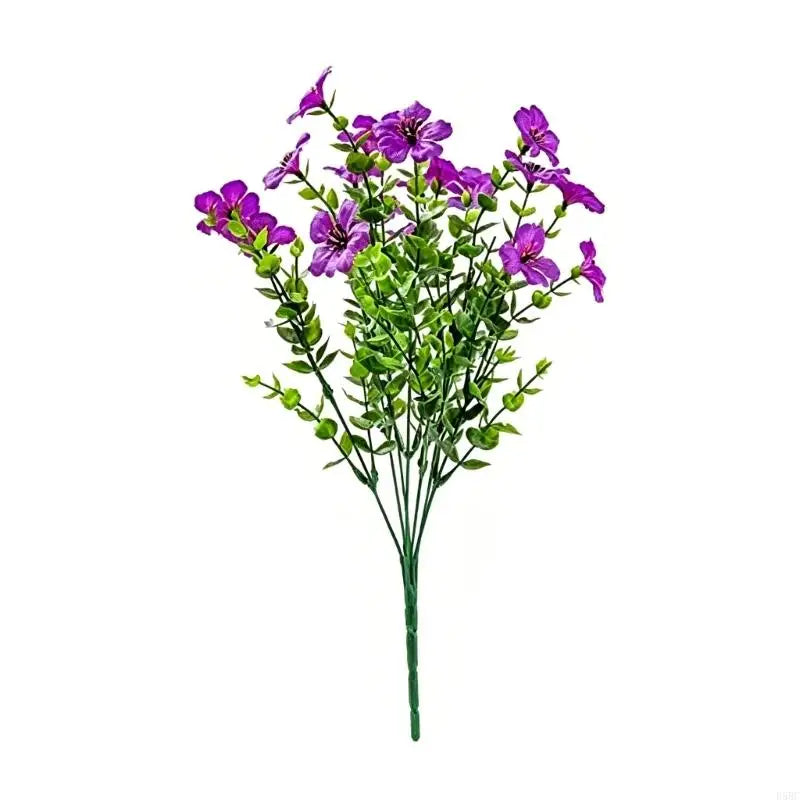 Simulation Flower Artificial Flower With Flexible Iron Wire for Tabletop Bookshelf Display Wedding Decoration Zpaxo for Purple CN