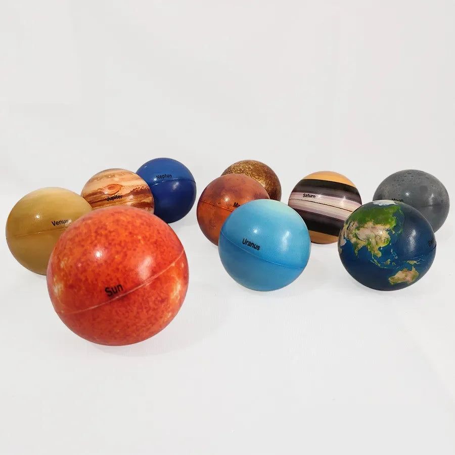 Ball Puzzle Toys Solar System Education Science Decompression Squeeze Zpaxo