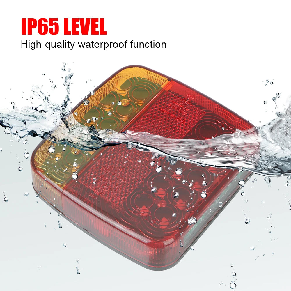 Trailer Rear Taillight Signal Warning Brake Lamp Magnetic Wireless Zpaxo