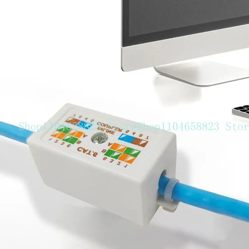 Cat6 Junction Box RJ45 Splices Connectors Unshielded Down Type Coupler for Cat6 Ethernet Cable Accessories Zpaxo