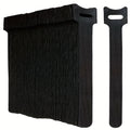 100pcs Releasable Cable Ties Black Nylon Loop Hoop Straps Wrap Zip Bundle Bandage Tie Plastics Fastening Desktop Cables Manager Zpaxo black 30pcs