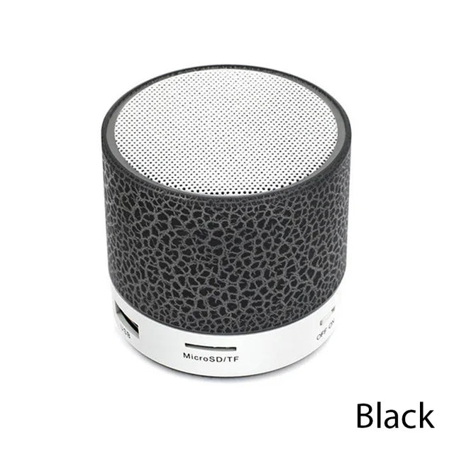 Mini Bluetooth Speaker Portable Car Audio LED Wireless TF Card MP3 Zpaxo Black
