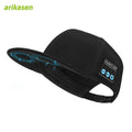 Hat Bluetooth Speaker Adjustable Wireless Smart Speakerphone Cap Zpaxo black