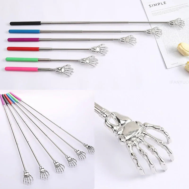 1 Massager Back Stainless Steel Scratcher Ghost Hand Telescopic Zpaxo