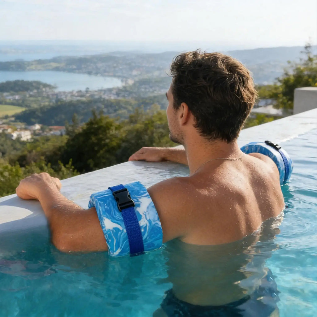 2-Pack Swim Aquatic Cuffs Kids Arm Floaties Adjustable High-density Zpaxo