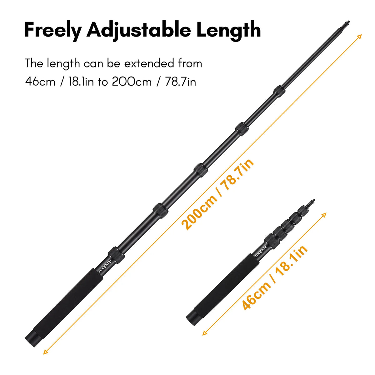 Andoer Handheld Microphone Boom Arm 4-Section Extendable Mic Aluminum Zpaxo