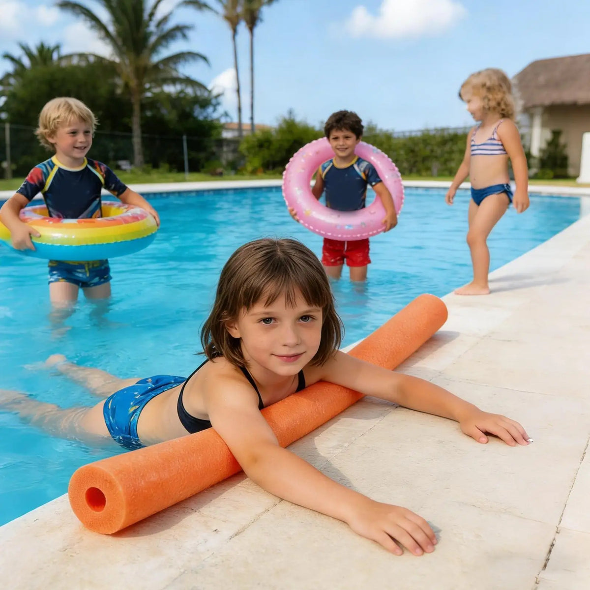 Noodles Pool Foam Water Long Hollow Soft Buoyancy Safe Easy Use Stick Zpaxo