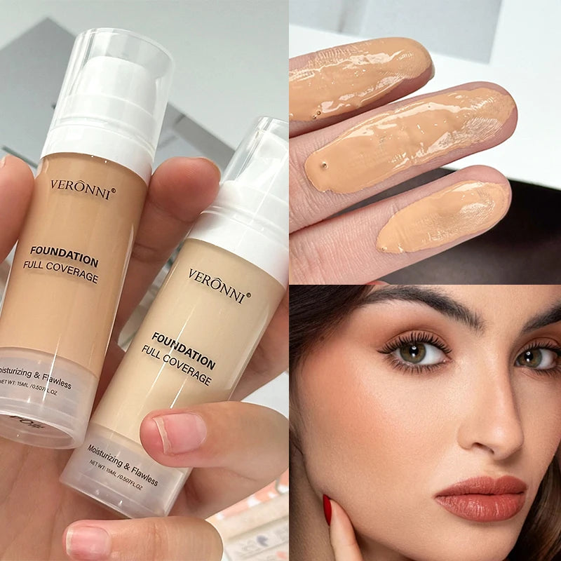 Natural Matte Pro Flawless Liquid Foundation,Full Coverage,Waterproof,Long-Lasting Concealer Makeup for Dark Circles,Blemishes Zpaxo