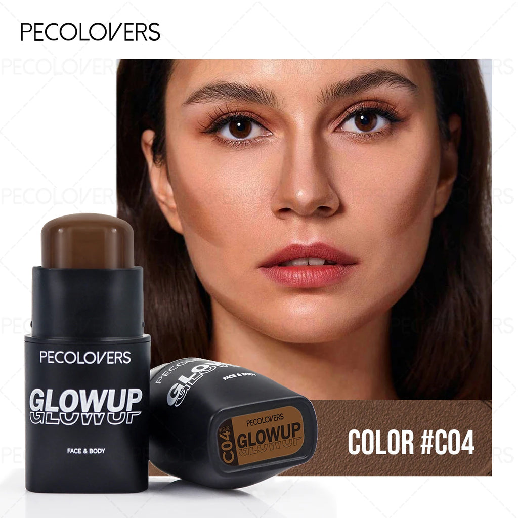 Velvety Contour Stick, Seamless 3D Sculpting, Angled Precision Tip, Blendable Cream Formula, Natural Skin-Like Finish Zpaxo C04