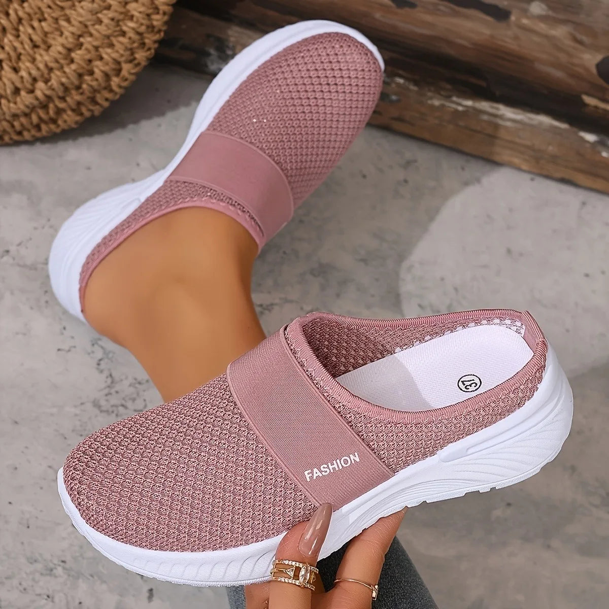 Women'S Casual Sports Shoes,Slip-On Breathable Lightweight Outdoor Walking Shoes,Comfortable Casual,Suitable for Summer Outdoor Zpaxo 39 pink1