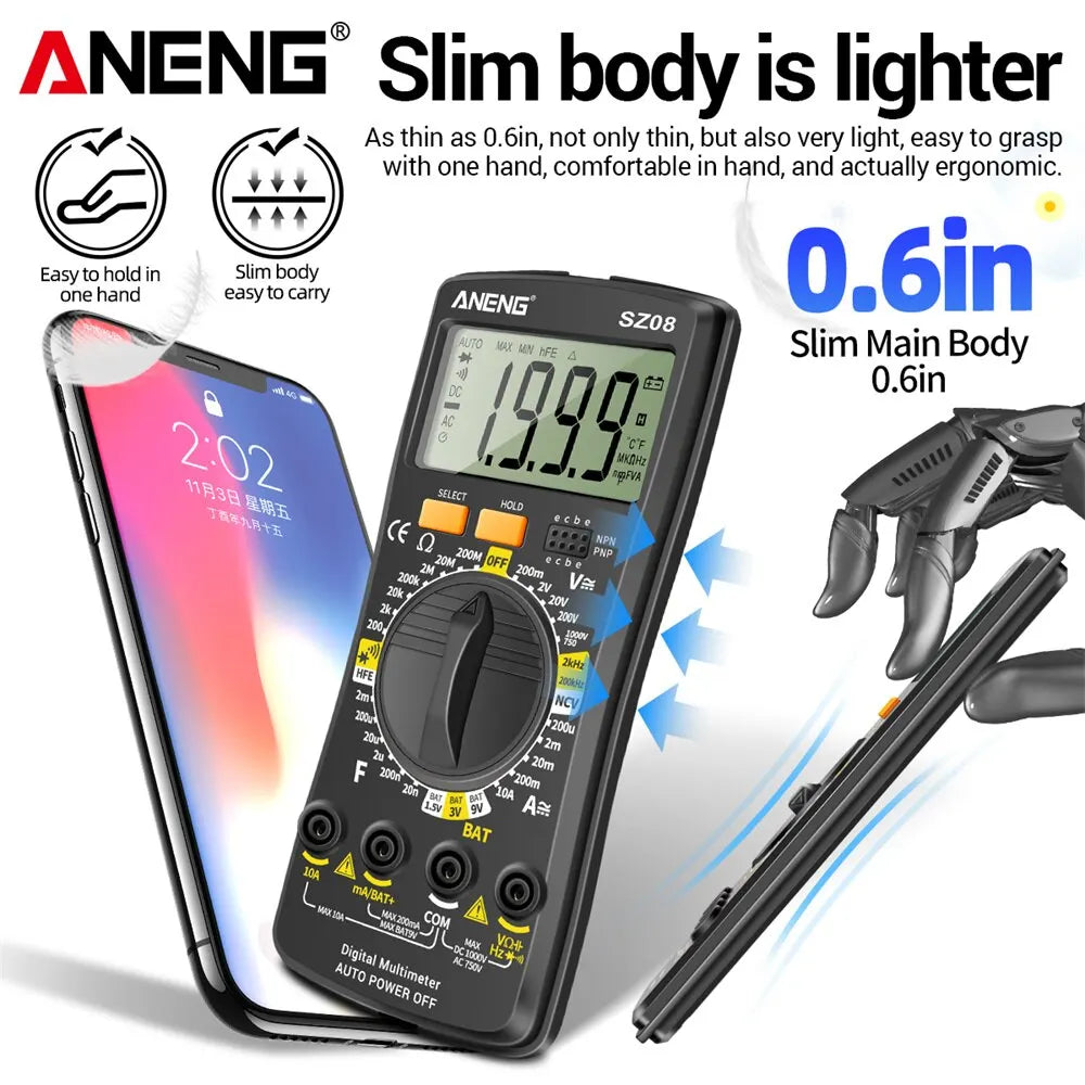 ANENG SZ08 Digital Storage Professional Meter Auto Handhold Testers Zpaxo