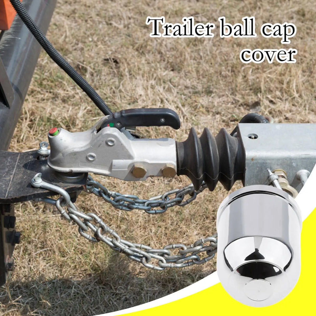 Trailer Hitch Ball Cover Tight-fit Easy-install Secure 1-7 Drivers Zpaxo