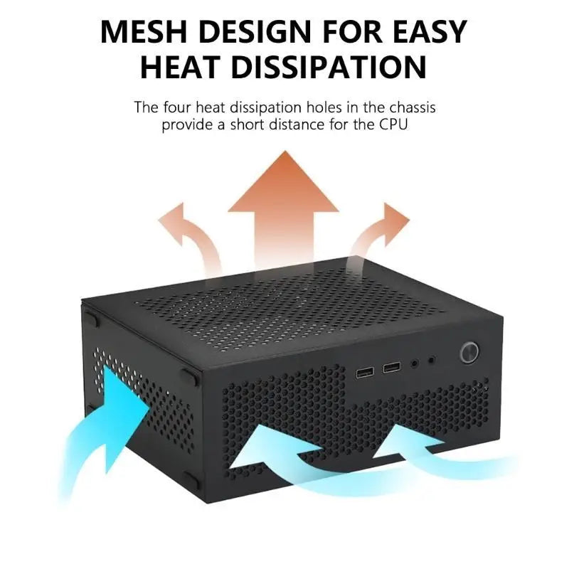 Y1UB A09 Mini-ITX HTPC Computer Case Mini Desktop USB3 0 2 Port Zpaxo