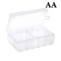 CM6-Compartment Transparent Battery Storage Case Durable Hard-plastic Zpaxo AA