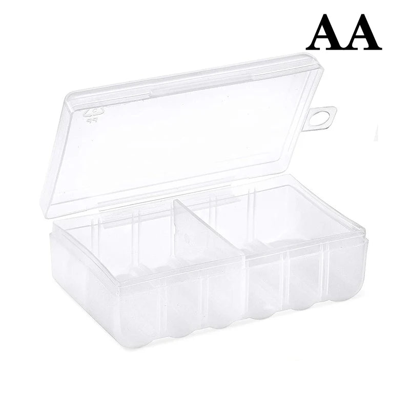 CM6-Compartment Transparent Battery Storage Case Durable Hard-plastic Zpaxo AA