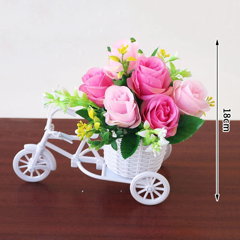 Design Flower Basket Storage Party Decoration New Plastic White Tricycle Bike Zpaxo A16