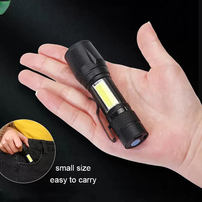 Rechargeable Mini Led Flashlight Zoomable Portable Outdoor Camping Zpaxo