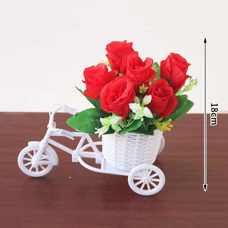 Design Flower Basket Storage Party Decoration New Plastic White Tricycle Bike Zpaxo A13
