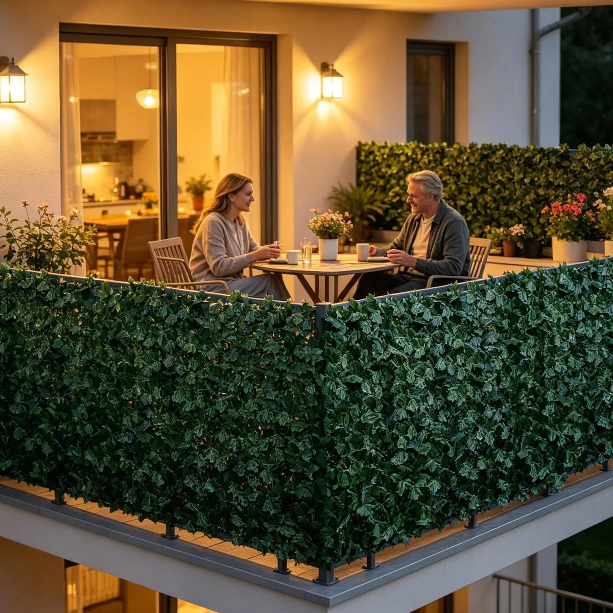Outdoor Privacy Screen Realistic Decorative 19x118 Inch Artificial Zpaxo