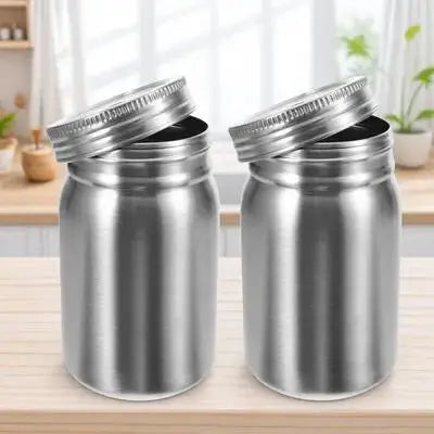 Stainless Steel Mason Jars Multi-functional Rustproof Cups Lid Straw Zpaxo