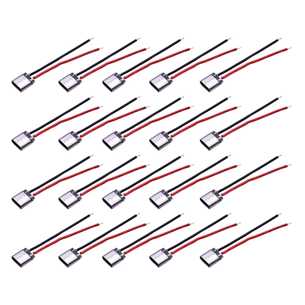 USB Type-c 2Pin Soldered Female Base Wire Typec 3A Current Socket C Zpaxo