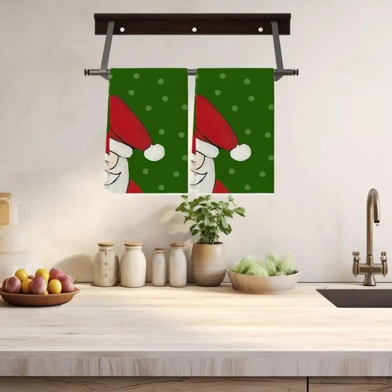 Holiday Decorative Kitchen Towels Quick Drying Microfiber Christmas Zpaxo