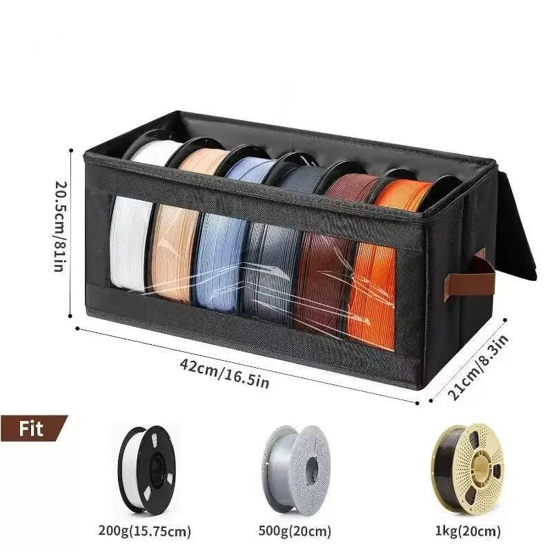 Filament Storage Box 3D Printer Containers Printing Accessories Zpaxo Black