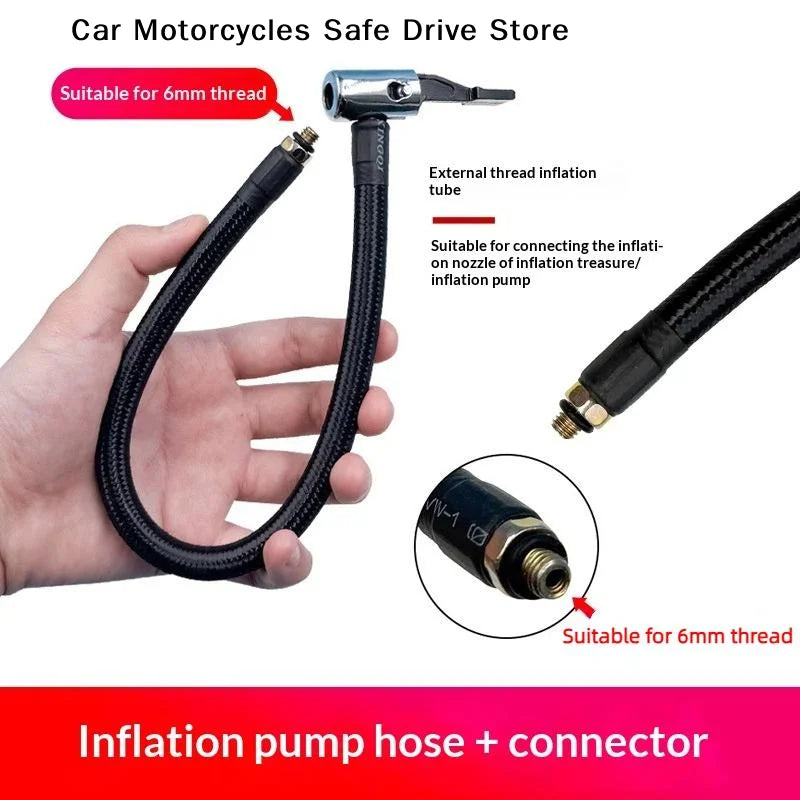 CMCar Tire Inflator Hose Inflatable Air Pump Extension Tube Adapter Zpaxo