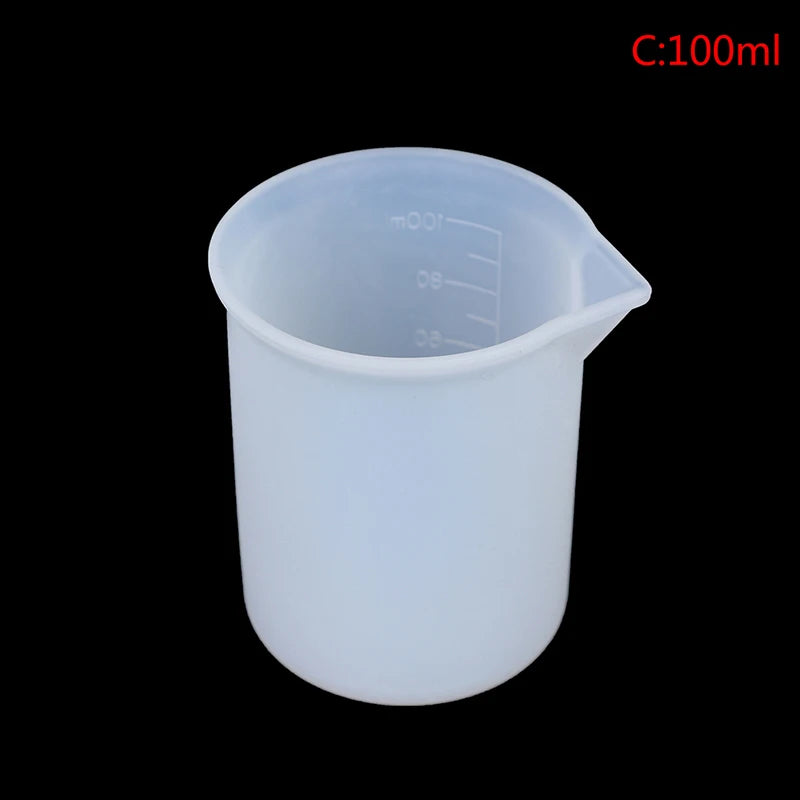 Silicone Resin Measuring Mixing Cup Stirrers DIY Jewelry Resin Glue Tool Cake Epoxy Resin Jewelry Making Kitchen Baking Tools Zpaxo C