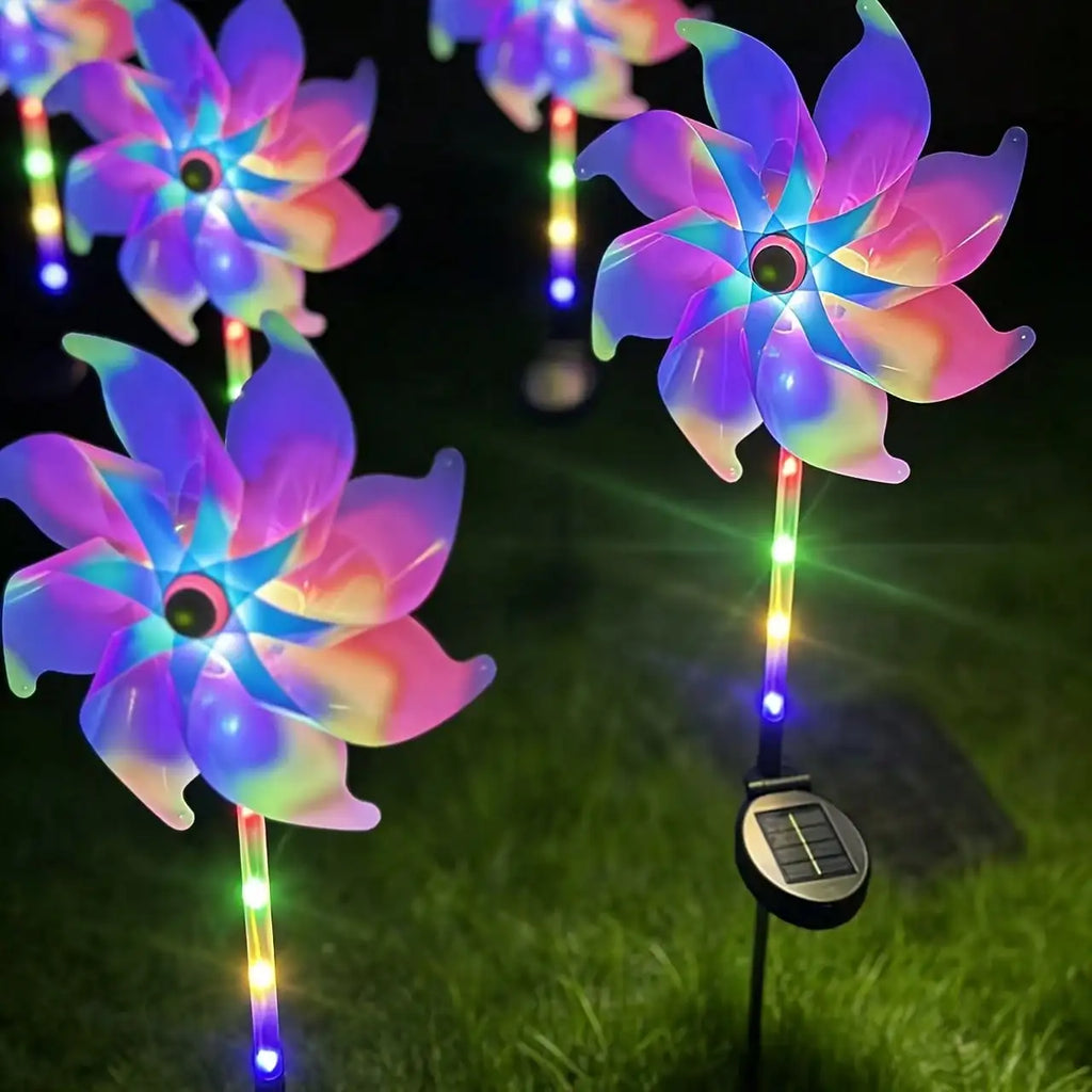 Bright Rotating Solar-powered Windmill Light It's Also Perfect Zpaxo
