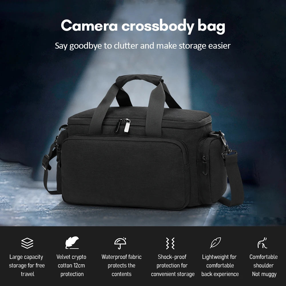 Camera Bag Travel Shoulder Water-resistant Shock-proof Mirrorless Zpaxo