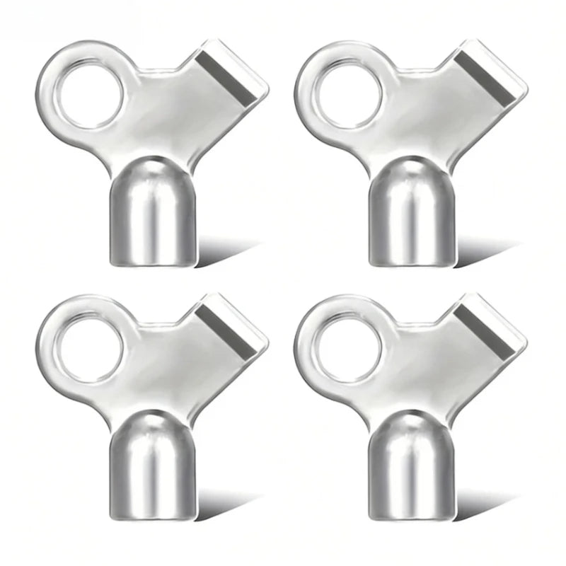2 Universal Radiator Bleed Valve Keys Release Air Home Heating Pipe Zpaxo silver-4pcs
