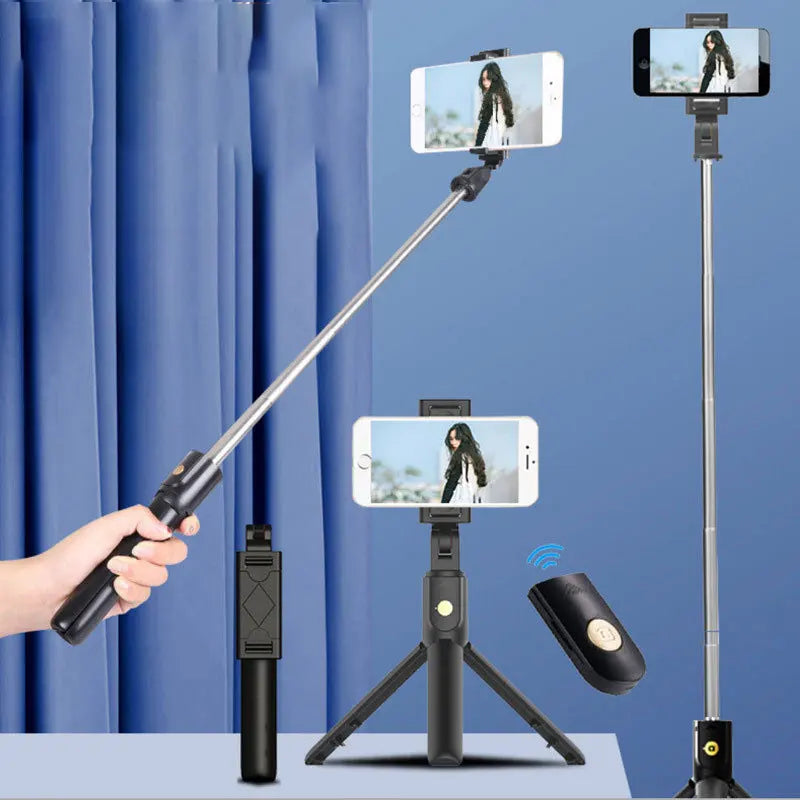 Wireless Bluetooth Selfie Stick Foldable Tripod Extendable Portable Zpaxo