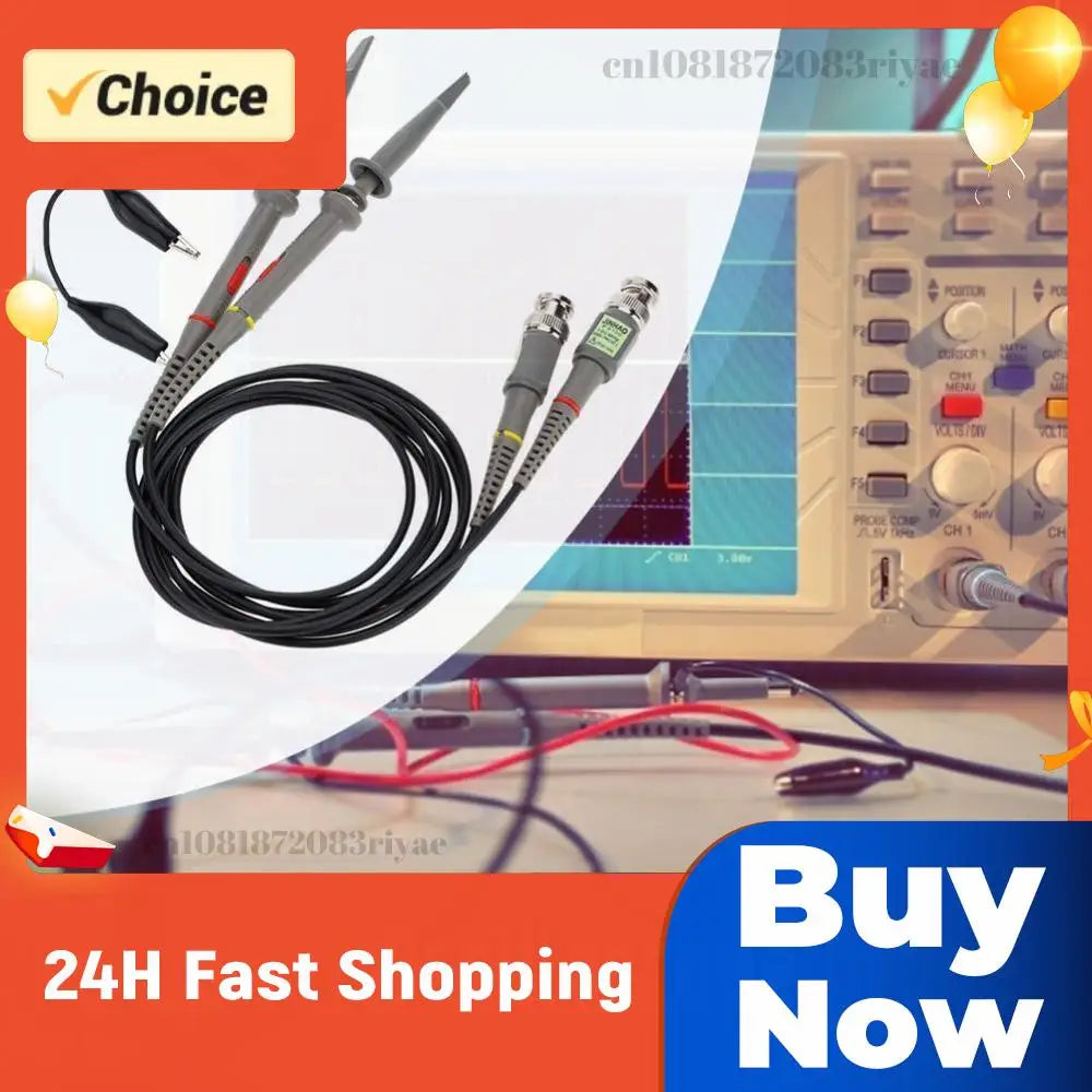 BNC Oscilloscope Probe P6100 100MHz 1X 10X Precision Scope Clip Probes Zpaxo