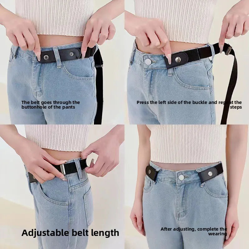 Unisex Invisible Adjustable Elastic Belt Stretchy No-mark Zpaxo