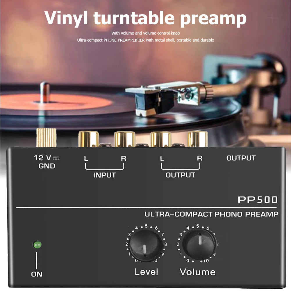 Phono Preamp Pre Amp Preamplifier Level Volume Control RCA Input Zpaxo