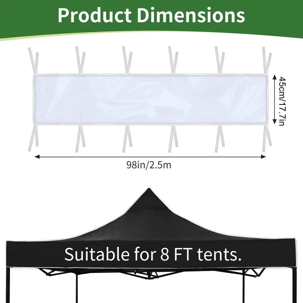 Rain Gutter Canopy Tent Detachable Transparent Instant Accessory Zpaxo A