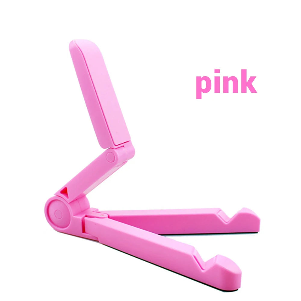 Universal Tablet Holder Portable Foldable Tablet Stand Desktop Mobile Phone Holder For iPhone Xiaomi Huawei Tablet Accessories Zpaxo Pink
