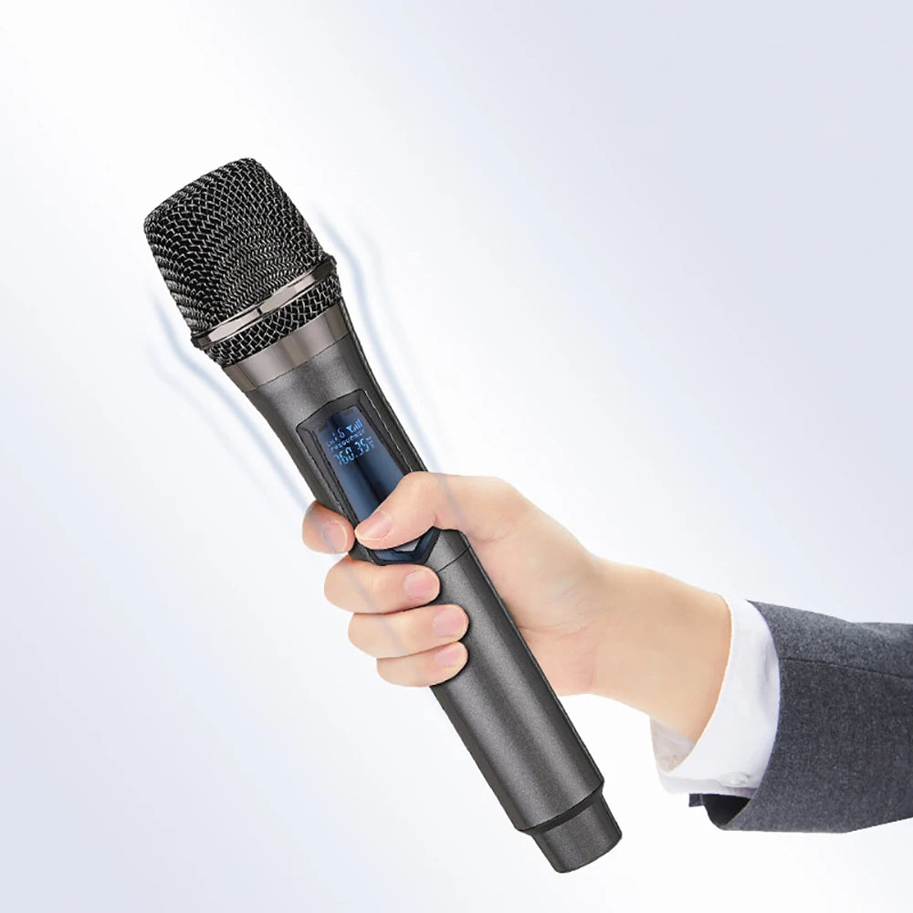 Wireless Microphone 2 Channels UHF Professional Handheld Mic Micphone Zpaxo