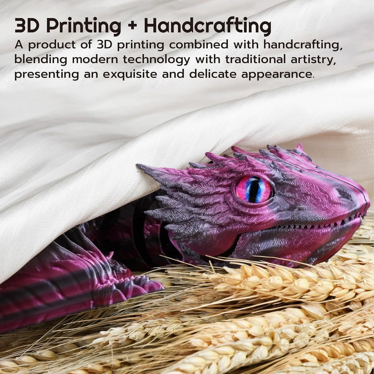 Feathered Wyvern 3D Printed Articulated Fidget Dragon Animals Print Zpaxo