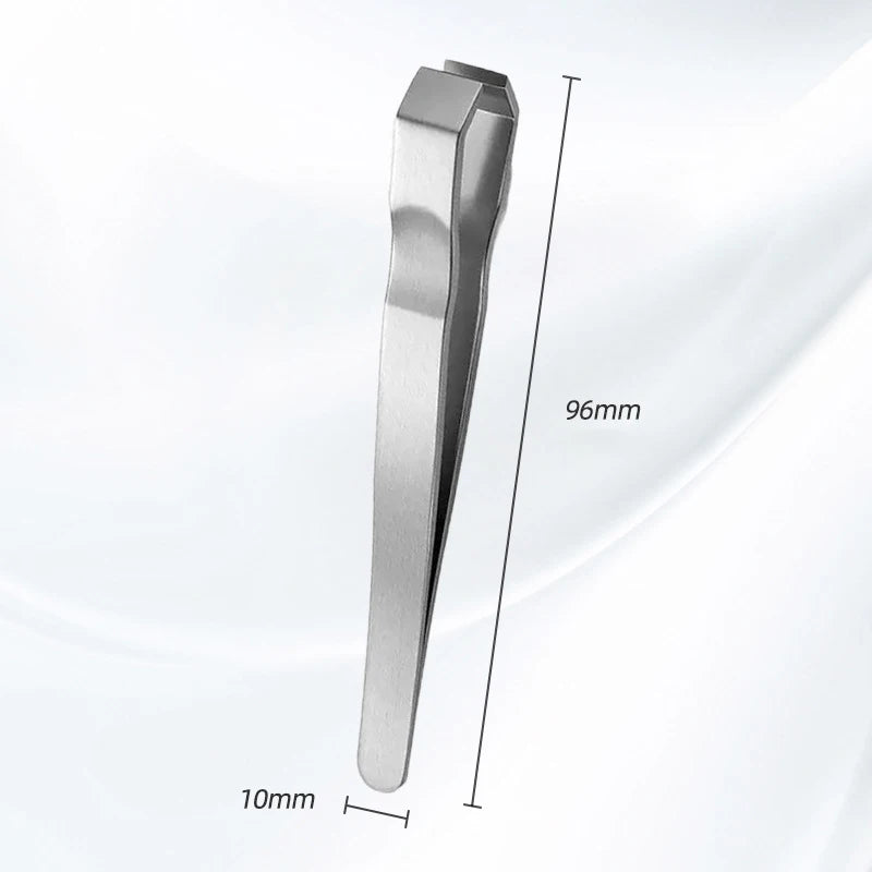 High-Precision Eyebrow Tweezers for Wide-Mouth Ergonomic Non-Slip Grip for Brow & Facial Hair, Stainless Steel Makeup Tools Zpaxo Groove A-1Pc