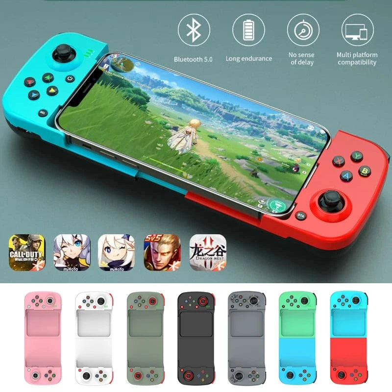 D3 Wireless Retractable Gamepad Bluetooth 5.0 For Smart Phone Android IOS Devices Joystick for PS3/ PS4 PC Video Game Controller Zpaxo