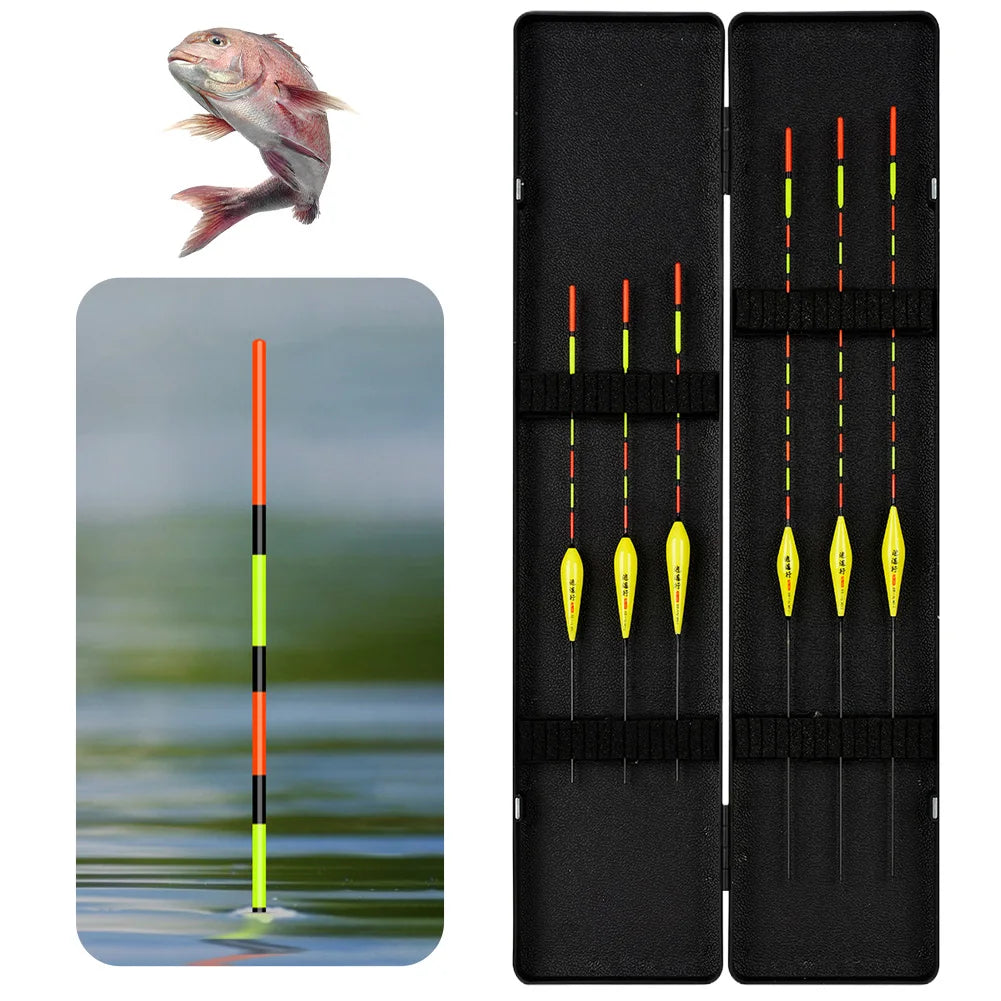 Fishing Float Combination Floats Bobbers Storage Box Drift Stick Zpaxo