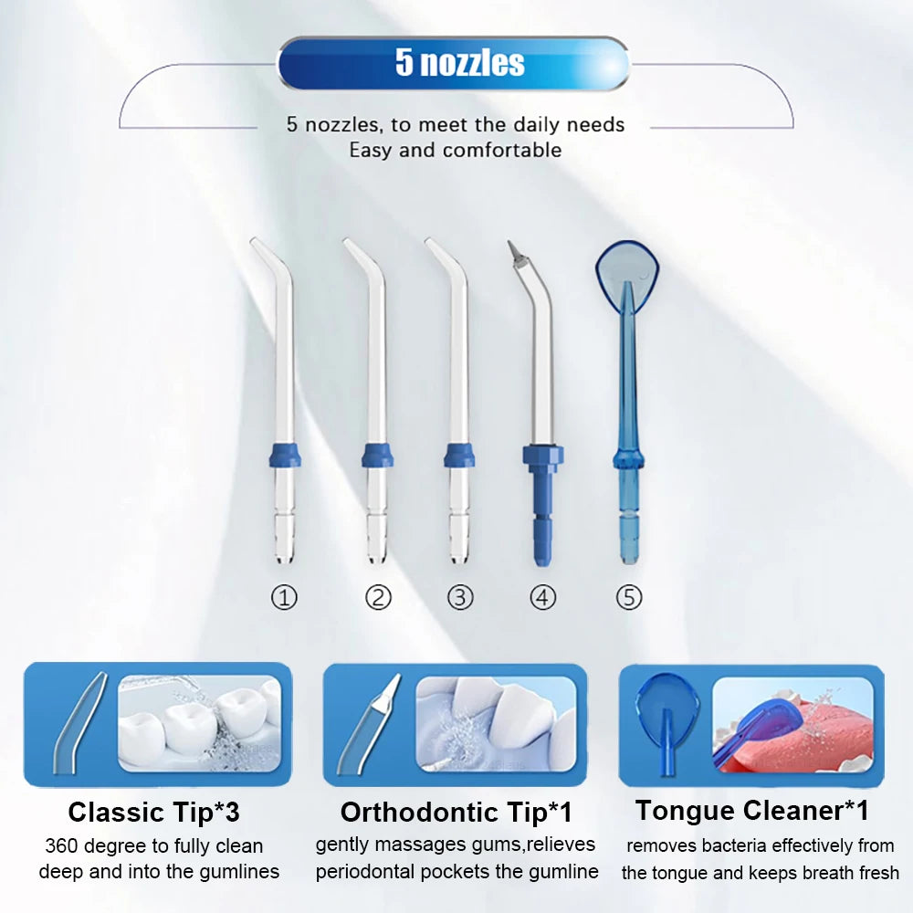 Water Flossser Oral Irrigator Pressure Dental Hygiene Flossing Teeth Zpaxo