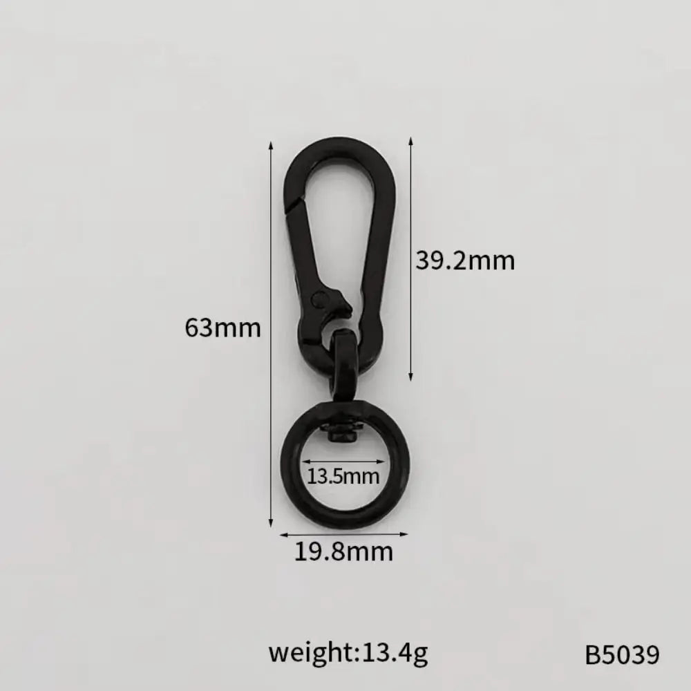 Stainless Steel Gourd Buckle Keychain Anti-Lost Metallochrome Metal Gourd Buckle Keyring Classic Fashion Gourd Buckle Carabiner Zpaxo black