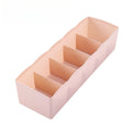 1 Underwear Sock Organizer Box 5 Compartment Clear Stackable Drawer Zpaxo green