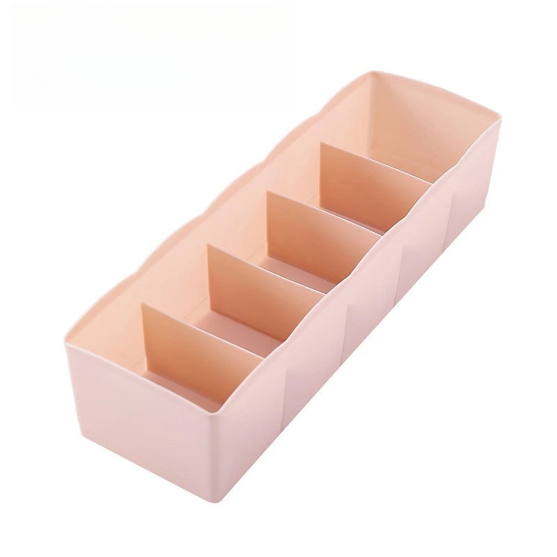 1 Underwear Sock Organizer Box 5 Compartment Clear Stackable Drawer Zpaxo green